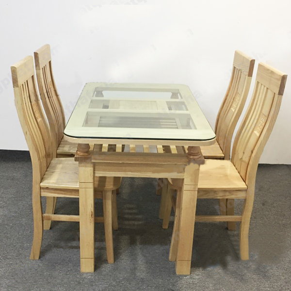 bàn ăn gỗ sồi Nga 4 ghế